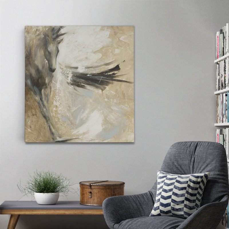 " Determination " Oil Print and Painting, 24" H x 24" W x 1" D