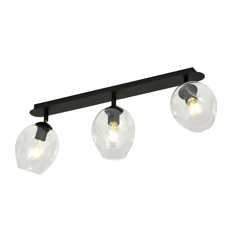Golliday Glass Semi Flush Mount, Transparent