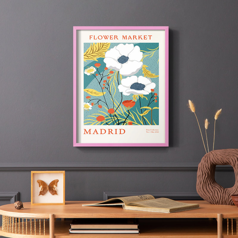 Matisse Xi, reproduction encadrée - bois massif, H 10 po x l 8 po, Rose
