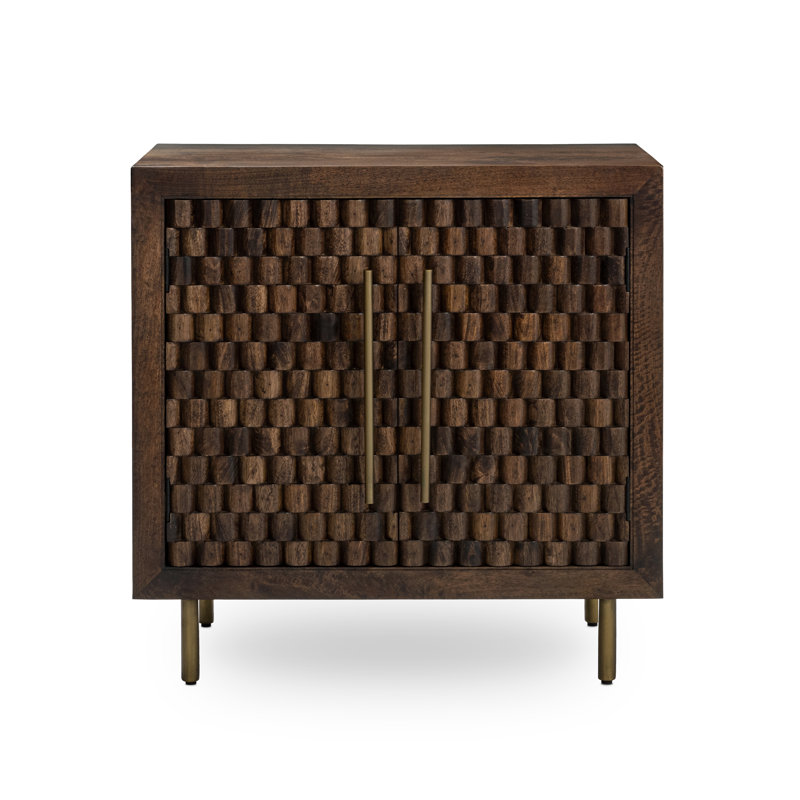 Abshire Mango Wood Cabinet, Dark Brown