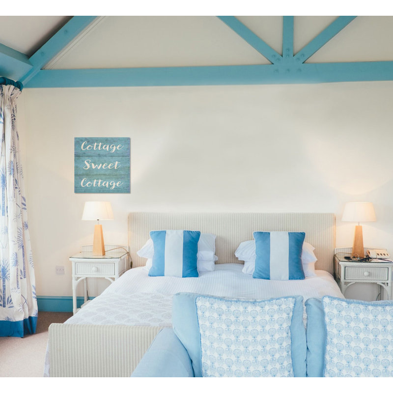 Mina «Cottage Sweet Cottage» par Graffitee Studios, reproduction d'art textuel sur toile