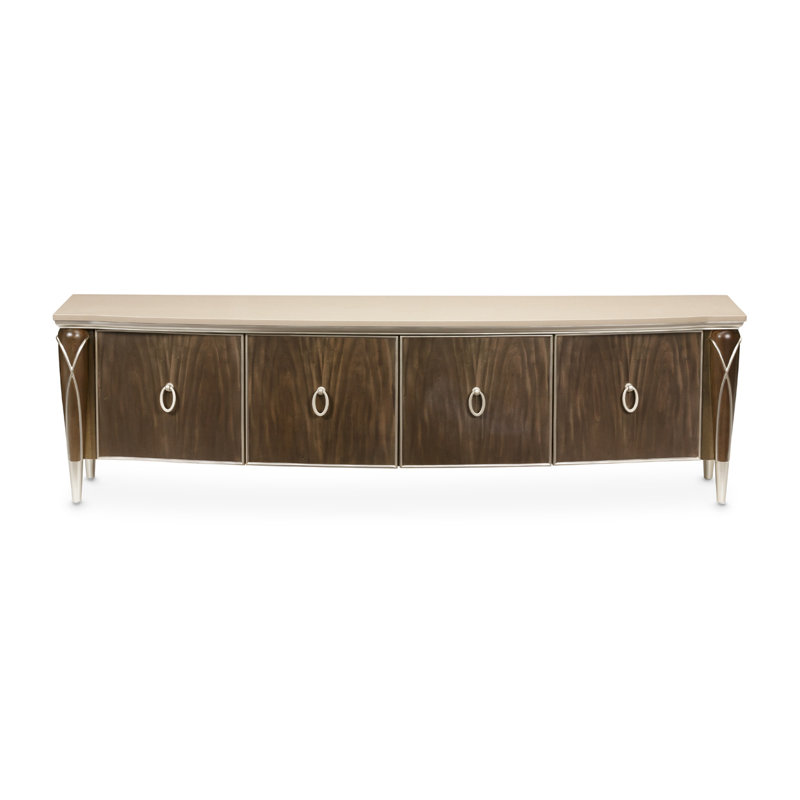 Villa Cherie Media Cabinet, Hazelnut/Chardonnay/Ivory