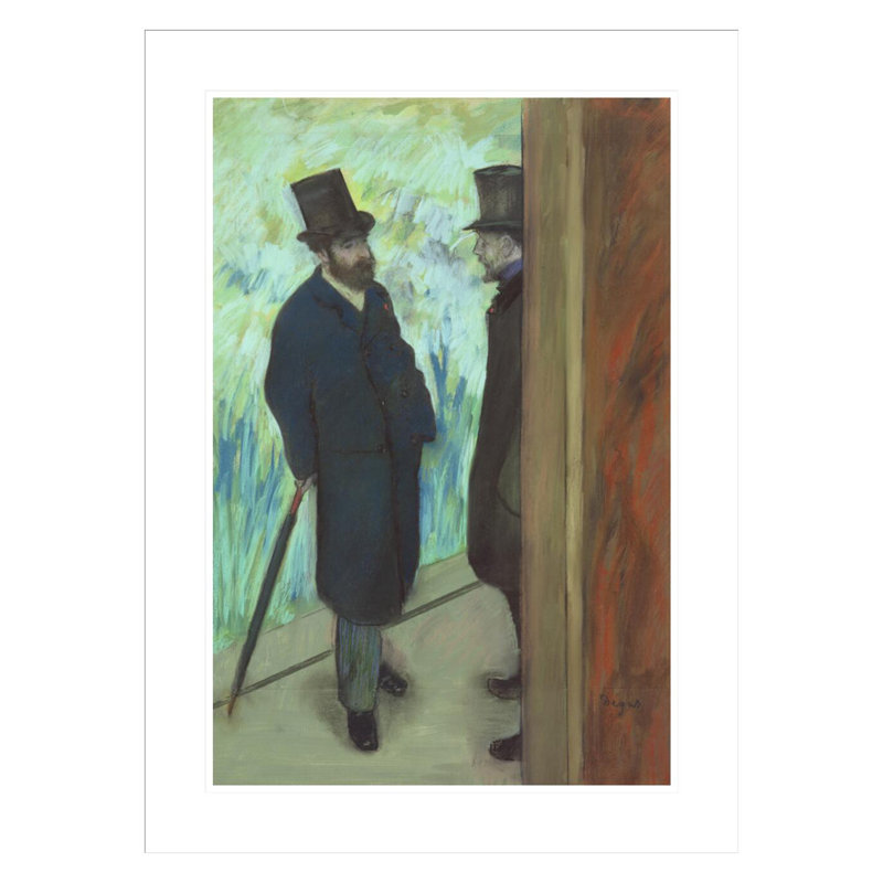 «Friends at the Theatre» Ludovic Halevy (1834-1908) et Albert Cave (1832-1910) par Edgar Degas, impression giclée encadrée