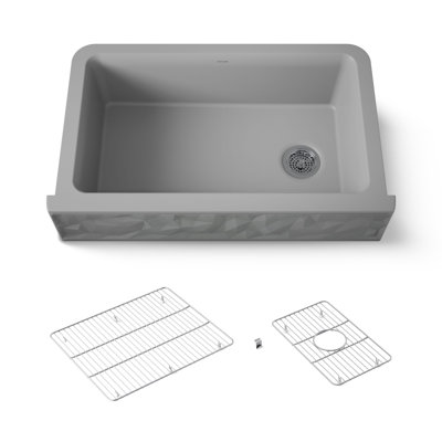 Cairn® Undermount Single-Bowl Farmhouse Kitchen Sink with Faceted Design