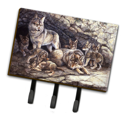 Organisateur de clés murales avec crochets clés loup wolves par the recoin