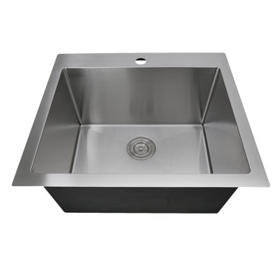 Pro Series 25" Topmount Small Radius Stainless Steel Laundry Sink