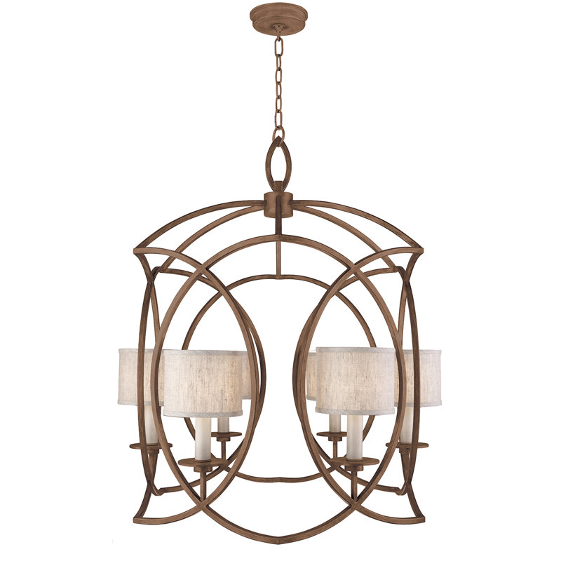 Lustre rond Cienfuegos, Bronze antique, Non, H 36 po x l 28,5 po x P 28,5 po