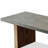 Gray Rectangular Solid Wood Dining Table-1802156767
