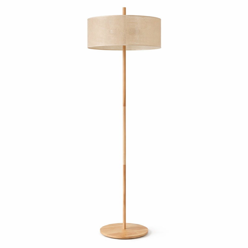 Monte FLOOR LAMP WITH PAPER RATTAN WEAVE SHADE