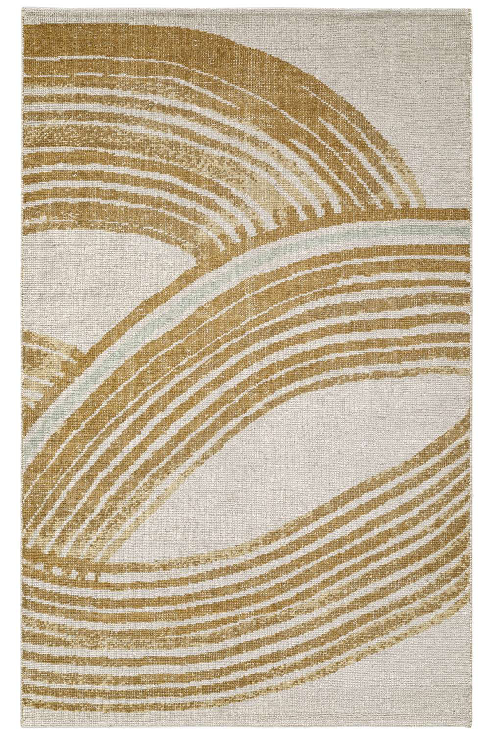 NuStory Crescent Rug: Modernist Hand Knotted Rug in Natural/Yellow ...