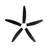 56 Inch Indoor Black Ceiling Fan With Light