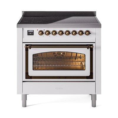 ILVE Nostalgie II Noblesse 36 po à induction, éléments à induction (porte vitrée)