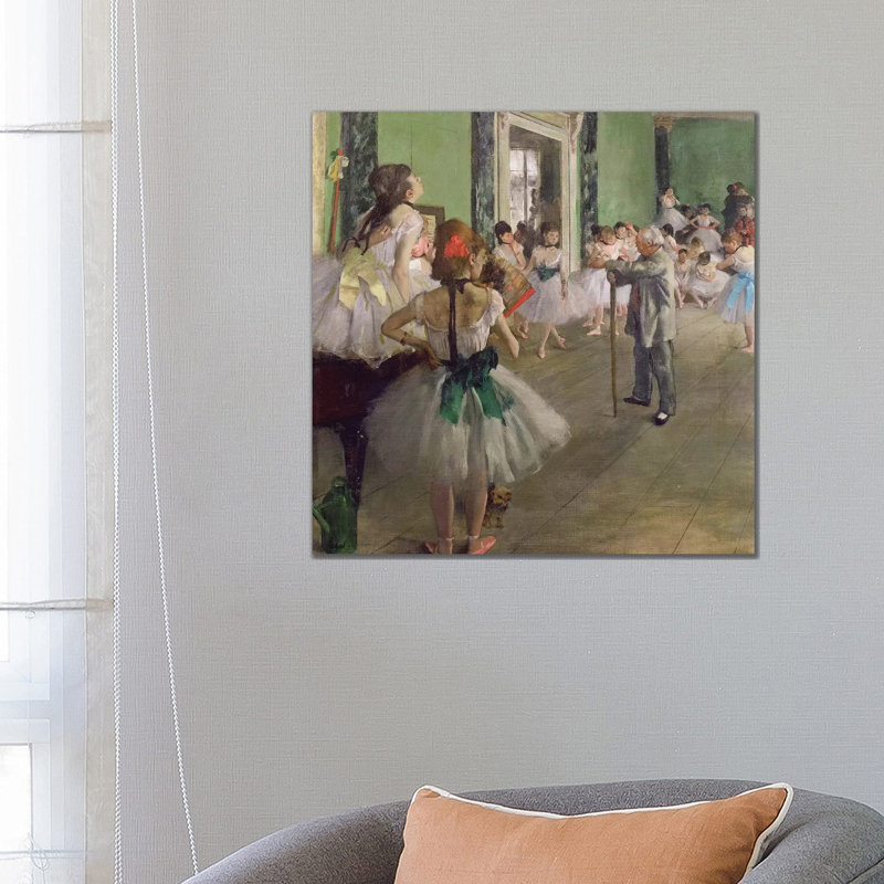 The Dancing Class, C.1873-76 by Edgar Degas - Wrapped Canvas Painting, 66.04 cm H x 66.04 cm W x 1.91 cm D