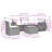 Vidaxl Garden Sofa Set Black, Cream White