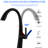 Kitchen Faucet In Stainless Steel, Pull Out Spray, Matte Black, Spout, Single Handle, 2.48 Inch Package Height 304 Steel Faucet, High Arc To Daily Wear And Tear-1401154280