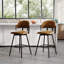 Tabouret de comptoir pivotant rembourré avec structure en métal-1143261014-1143595625
