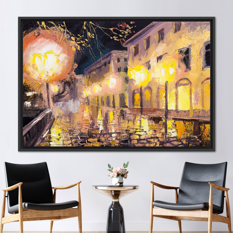 Print on Canvas, 20 cm H x 30 cm W, Black Floater Framed