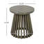 Table d'appoint d'extérieur en bois d'acacia pour le patio, table basse ronde pour la cour arrière, pelouse et balcon-772783196