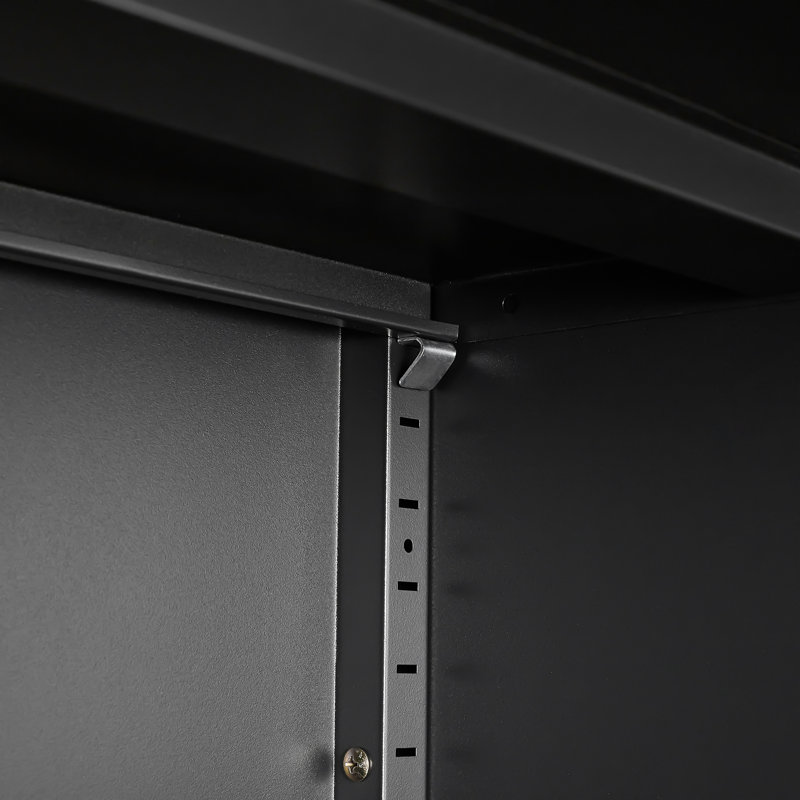 Classeur verrouillable avec portes et 2 tablettes réglables pour la maison