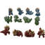 Ensemble de 12 mini-figurines miniatures en métal