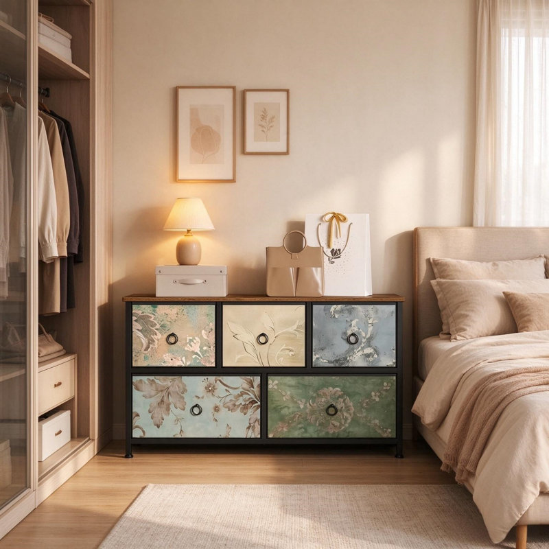 100 cm W Chest of 5 Drawers