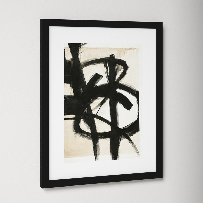 Graphical Shapes 7 by Design Fabrikken, 19.12" H x 15.12" W x 0.88" D, Black Framed Paper
