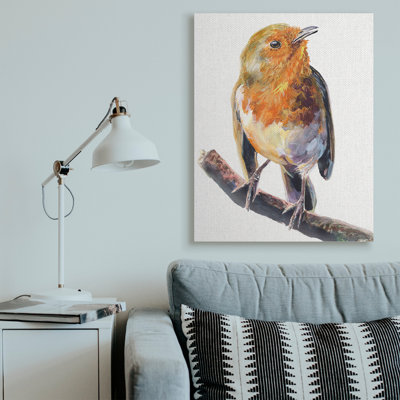 " European Robin Perched Bird " by George Dyachenko