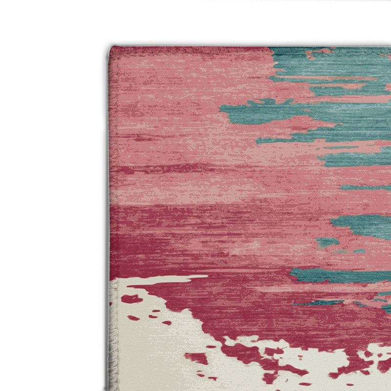 Watercolor Gray Indoor and Outdoor Area Rug, Rectangle 2' x 3'