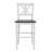 Commercial Grade Solid Wood Modern Farmhouse Cross Back Dining Stool with Footrest-236123759-218871160-218871157