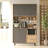 Colesen Modern Multi-Purpose Cabinet with Metal Legs, Oak & Anthracite Finish, 47.2 x 70.9 x 14.0 inches | 100% Melamine Coated Particle Board, 0.7 inch Thickness | Wall-Mountable, Numerous Shelves for Stylish Storage & Organization-110441318