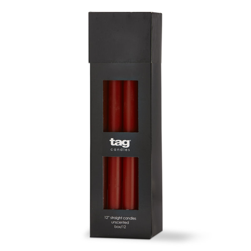Couleur droite bougie Color Studio, Sienne brûlée, H 12 po x l 0,83 po x P 0,83 po