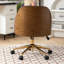 Chaise de bureau rembourrée en cuir véritable-1121318807