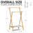Eabha 21.6''W Foldable Kids Clothes Rack with Double Rods & Storage Shelf