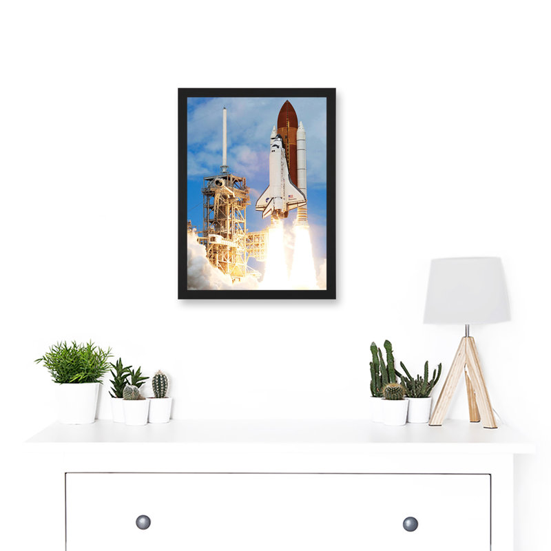 Space Nasa Shuttle Discovery Rocket Launch USA - Single Picture Frame Print