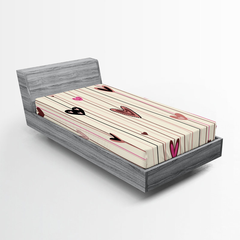 Ensemble de 2 draps-housses Ambesonne, Drap-housse de taille simple