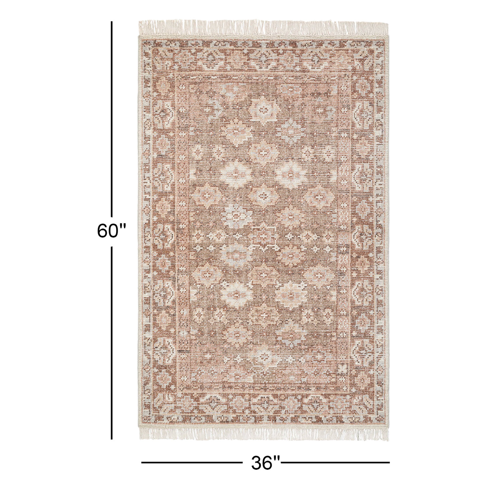 Hand-Knotted Oriental Wool Rug, Rectangle 3' x 5'