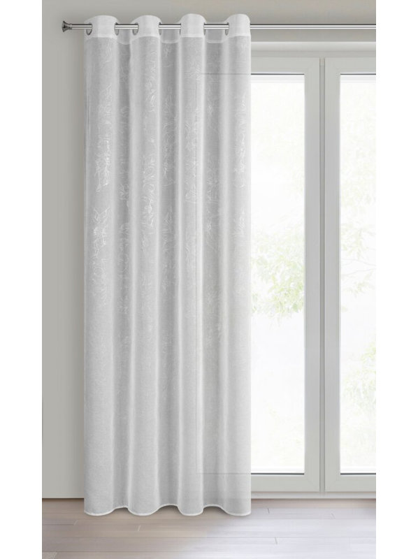 Anita 100% Polyester Sheer Curtain Single Panel, 140cm wide x 270cm high