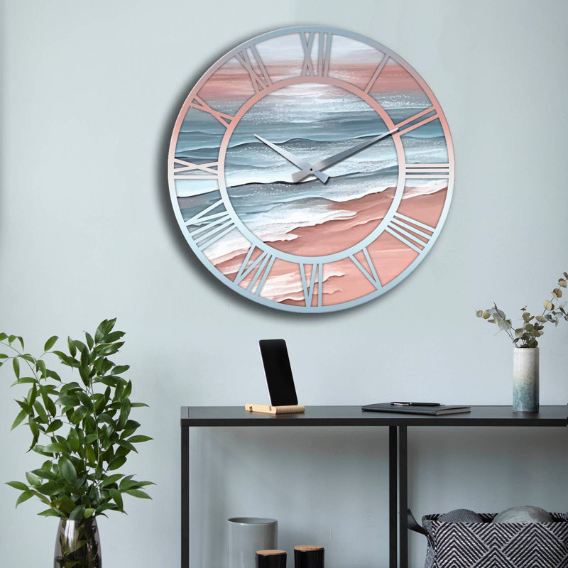 Horloge murale élégante Elegant, 19,7 pouces de diamètre | 100% panneau de fibres à densité moyenne, épaisseur: 0,2 pouce | Design minimaliste élégant pour la décoration de la maison et du bureau | Parfait pour le salon, la chambre à coucher et la cuisine