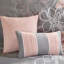 Ensemble de housse de couette 6 pièces pour grand lit avec attaches de coin 18 x 18 Taupe gris / mauve coton gris / pêche-117584374-117584376