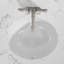 Lavabo de salle de bain encastrable ovale 19 "x 16" en porcelaine blanche pure avec trop-plein 19 "X16"