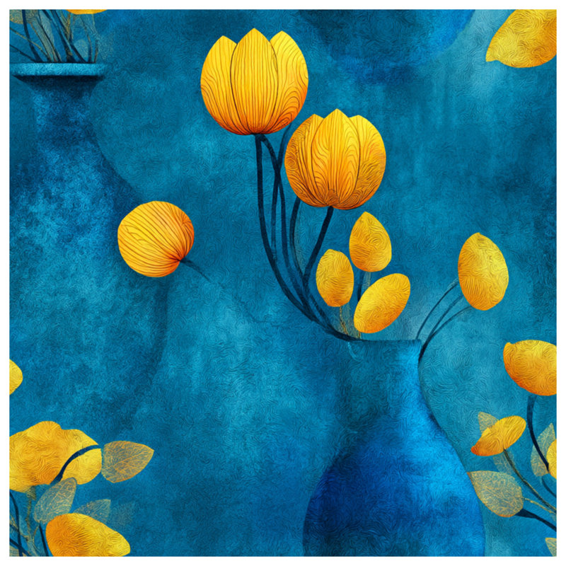 Tapisserie murale fleurs - décoration murale florale, 50in H x60in W with 4 Grommets