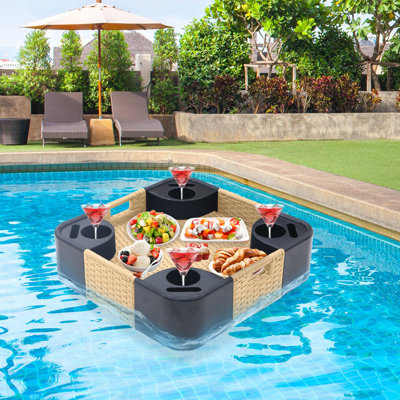 Wicker Floating Tray, Serving Tray for Pool ,Hot Tub Floating Tray