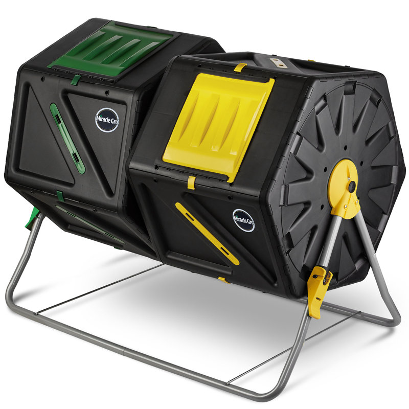 54 Gallons Plastic Outdoor Tumbler Composter with Latching Lid