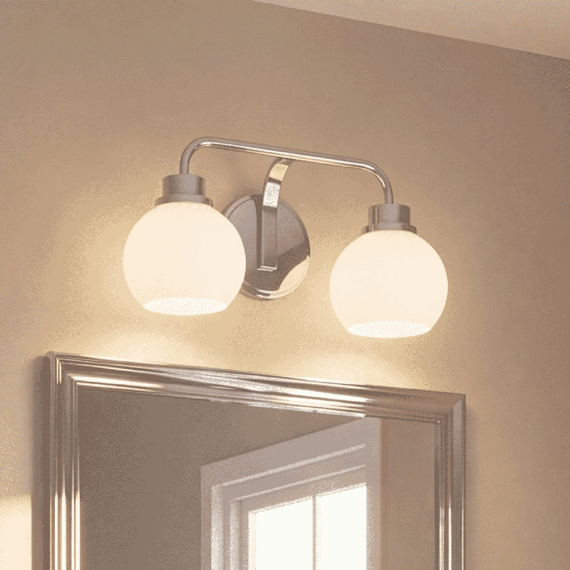Luminaire pour meuble-lavabo de salle de bain 2 lumières Meridian, Chrome chrome