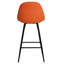 2 tabourets de bar Modern Home, en similicuir, acier, avec dossier et repose-pieds, comptoir de 25,5 po, chaises de hauteur brune, structure en acier