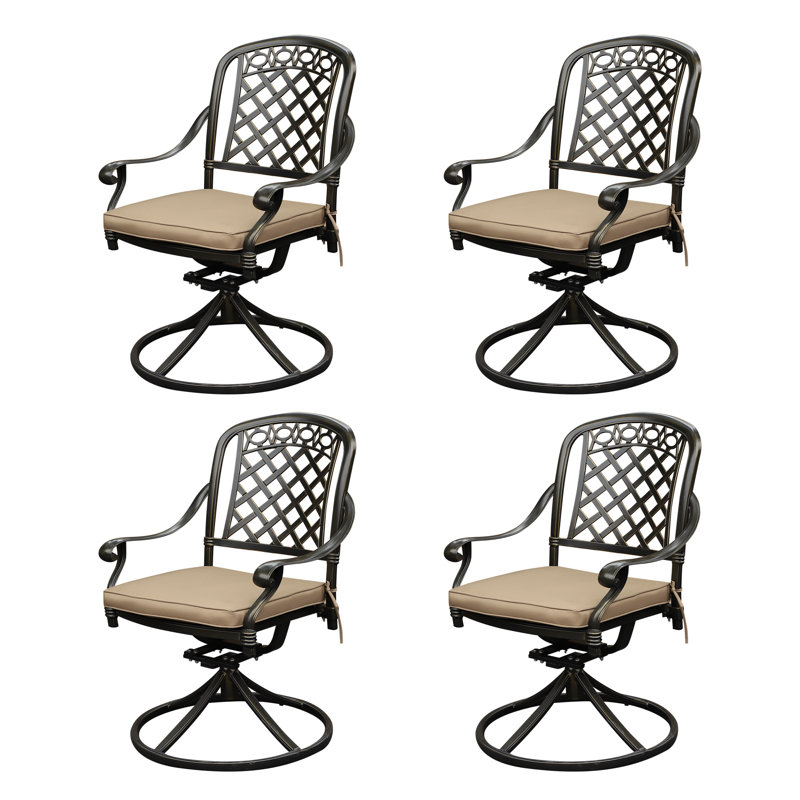 Ensemble de 4 chaises de patio Rosezella