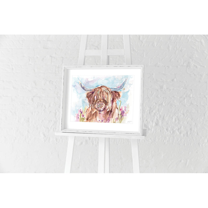 Highland Cow by Jennifer Rose - No Frame Painting