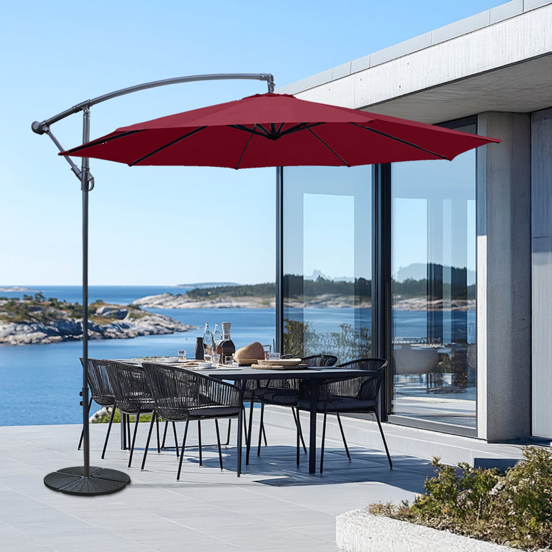 300cm Cantilever Parasol, Wine Red