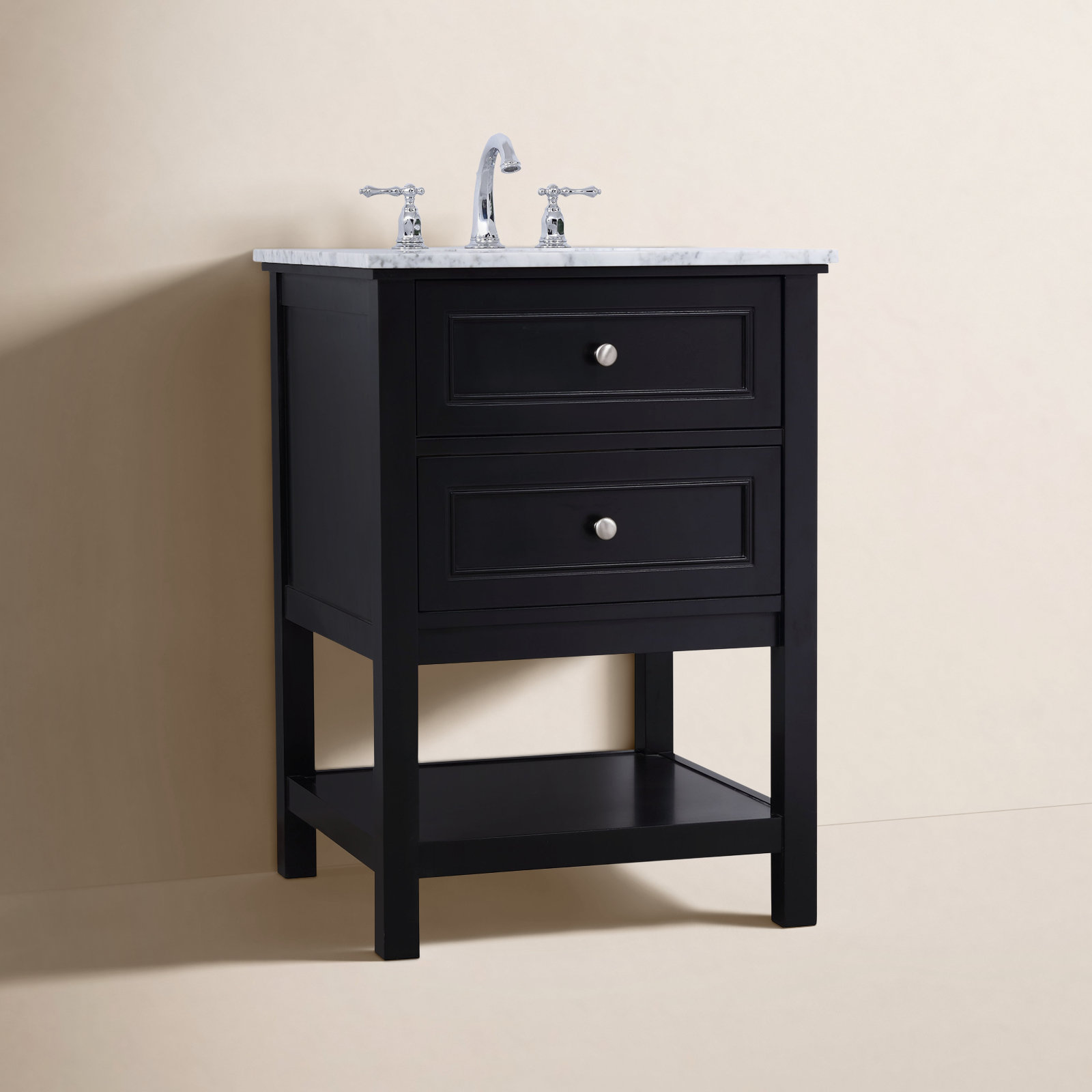 Bonsai 24" Single Bathroom Vanity Set, Black