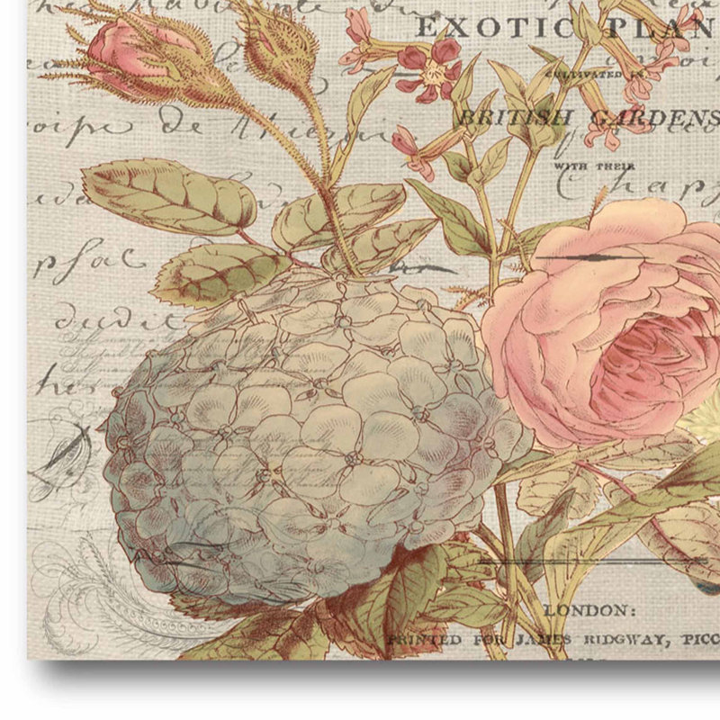 « rose & blanc », reproduction d’impression sur toile encadrée, H 16 po x l 20 po x 1,5 po